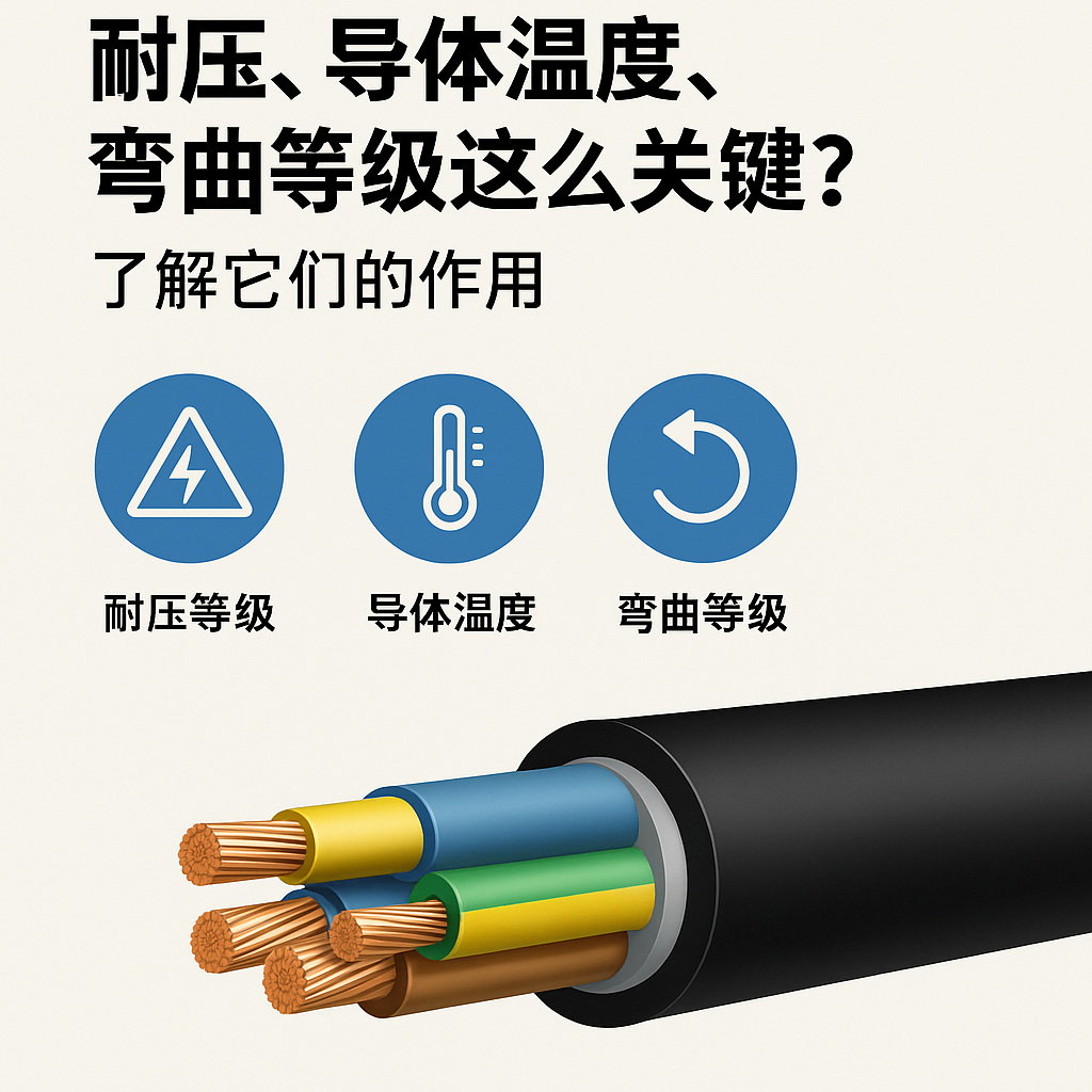 为什么充电电缆的耐压、导体温度、弯曲等级这么关键？了解它们的作用